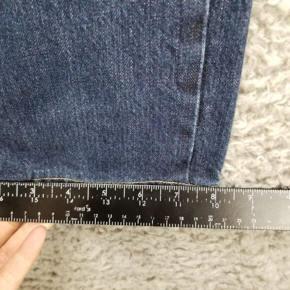 Jasper Conran Jeans Mens 38x32 Blue Straight Fit Stretch Button Fly Denim - Picture 7 of 13